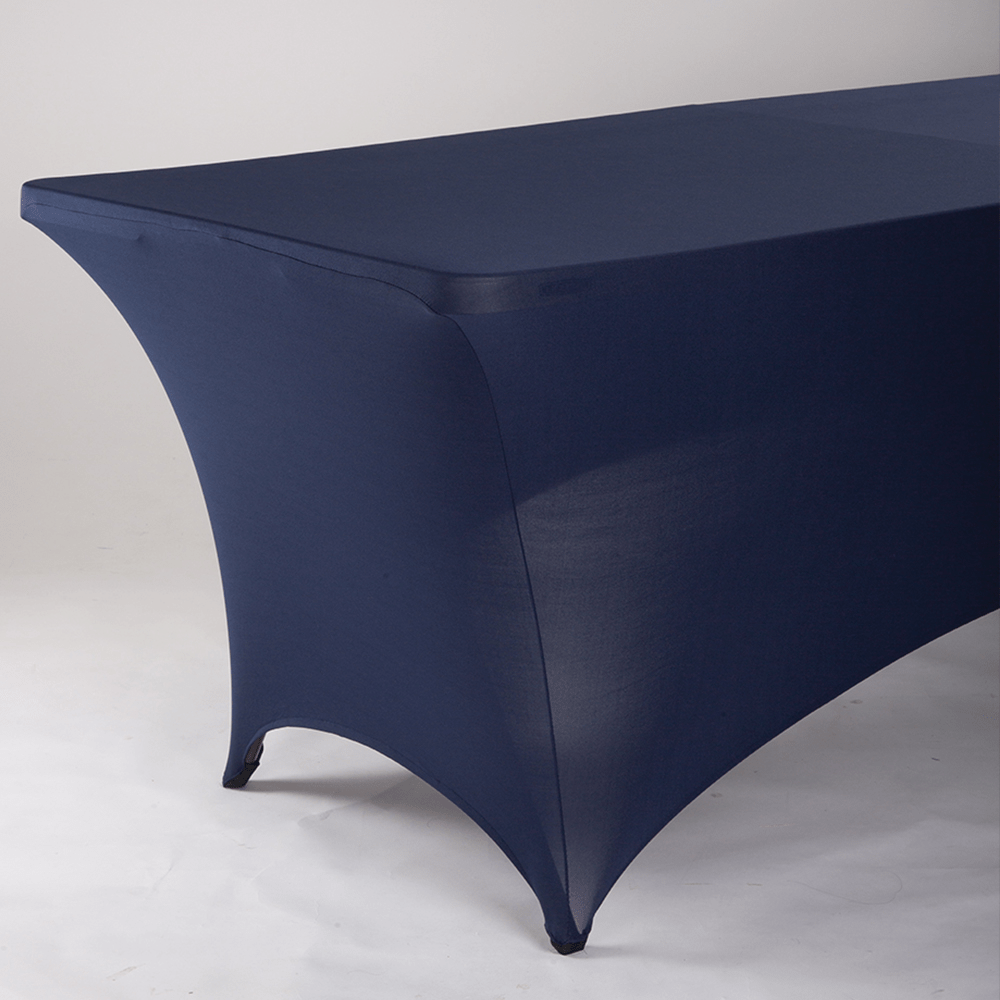 Navy blue spandex fitted tablecloths